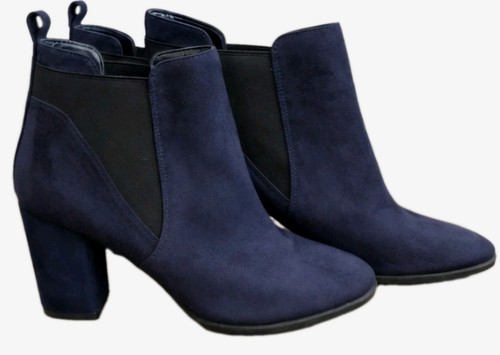 Navy faux suede chelsea - navy,