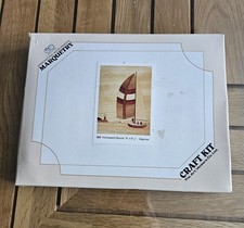 The Art Veneers Marquetry Beginner Natural Wood Kit Homeward Bound Boat, Vintage