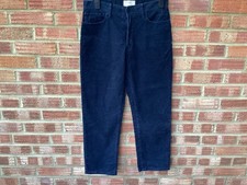 Men’s M&S Blue Corduroy Straight Leg Trousers Waist 32 Leg 29 with Stretch
