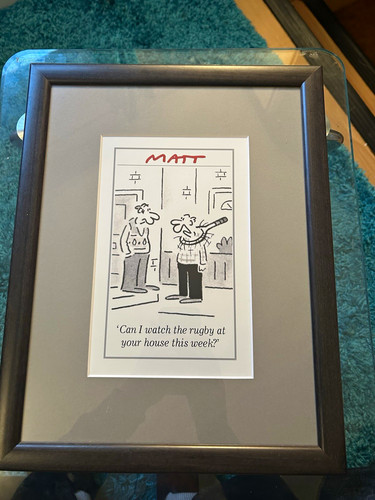 Matt framed print can - "can, watch