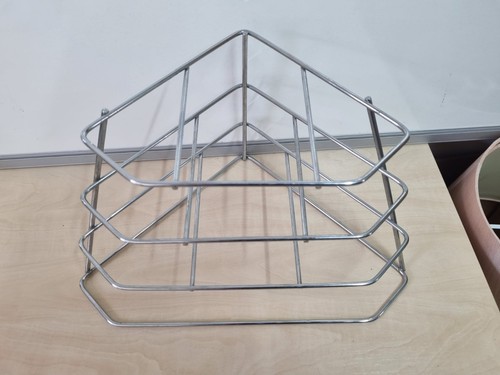 Vintage chrome wire plate rack - wire,