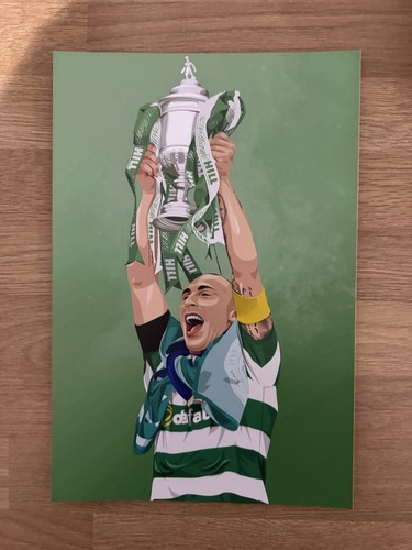 Celtic scott brown print - a4,