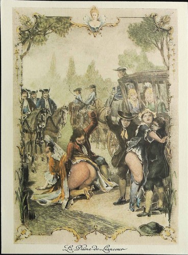 Erotic engraving dame de - -,