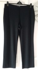 Marks & Spencer Size 18R Black Pull on Jersey Straight Leg Trousers, NEW no tags