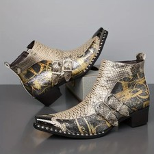 Men's Snakeskin Print Western
