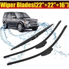 22"/22"/16" FRONT&REAR WINDSCREEN WIPER BLADES SET FOR LAND ROVER DISCOVERY 3 4