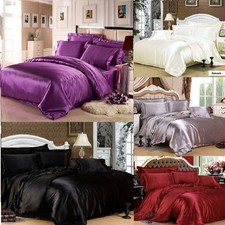 7pc silk satin duvet - satin,