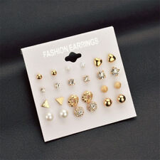 A Set Of 12 Pairs Different Style  Ear Studs Earrings Allergy Free Wholesale UK