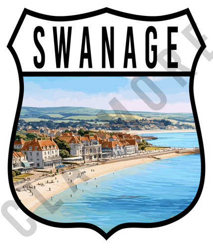 Swanage dorset car sticker - swanage,