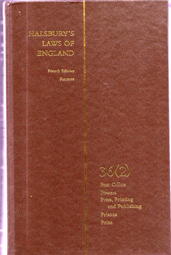 Halsbury laws england 4th - of,