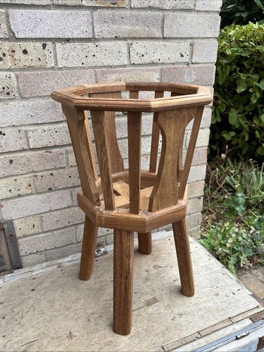 Vintage wooden plant stand - wooden, /