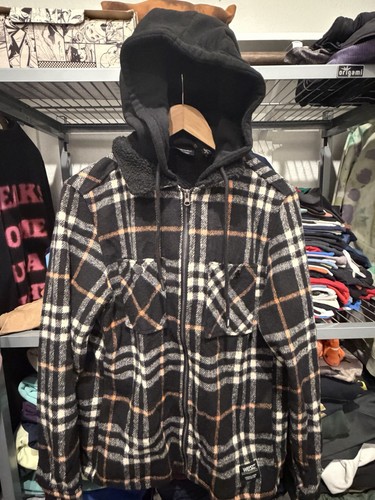 Wesc liam plaid zip up - l,