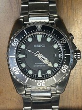 SEIKO Prospex KINETIC 5M62-0BL0 Divers 200m Watch Black Silver JP