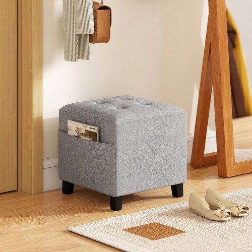 Light grey linen storage - grey,