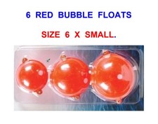 6 SMALL RED BUBBLE FLOATS FOR