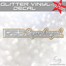 R53 Supercharged Mini Cooper S Signature Outline Glitter Car Vinyl Decal Sticker