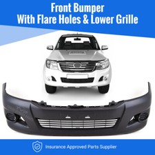 Fits Toyota Hilux 2012-16 Front Bumper W/ Flare Holes & Lower Grille 4WD Models