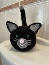 Crochet Black Cat Toilet Roll