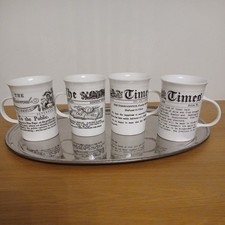 The Times Newspaper -Set Of 4 Commemorative China Mugs - NEW- 200yr Anniversary