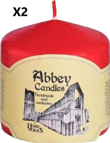 Red pillar candles - candles, 3x3in
