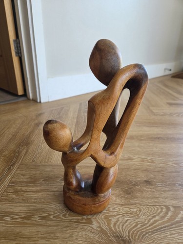 Wooden sculpture mother - sculpture,