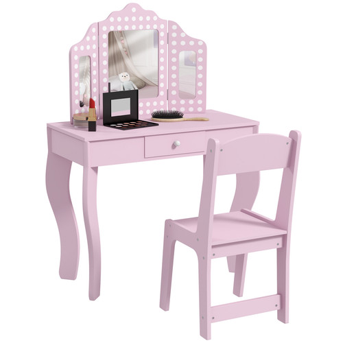 Kids dressing table set - table, pink