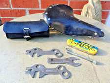 Brooks B66 Saddle with Brooks England Tool bag Black Leather sprung saddle