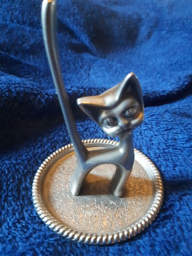 Vintage seba silver plated cat - vintage,