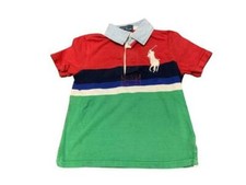 Polo Ralph Lauren Boys Green & Red Polo Big Pony T-Shirt  Size 3 years old