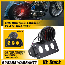 1x Motorcycle Side Mount Tail Light Number License Plate Holder Black For Honda