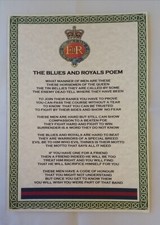 Blues and Royals Poem