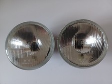 7" LHD EURO CLASSIC CAR HEADLAMPS HEADLIGHTS HALOGEN H4 CONVERSION *WITH PILOT**