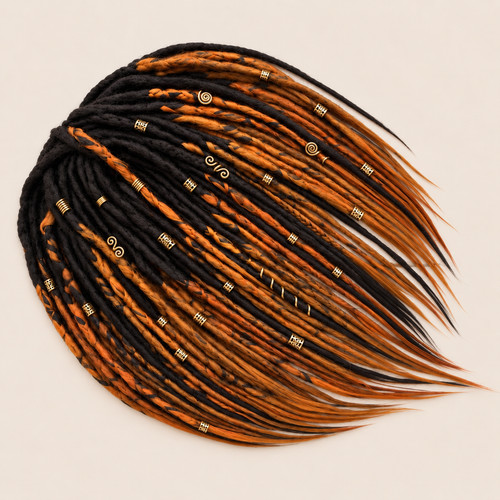 Ombre brown ginger dreadlock - brown,