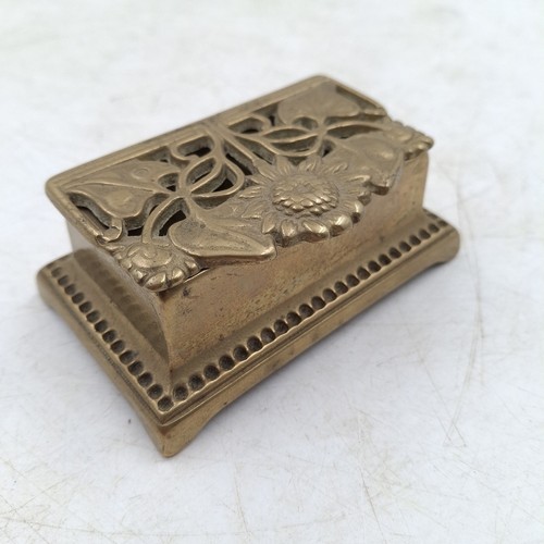 Antique brass double inkwell - brass,
