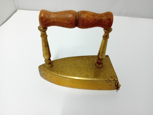 Vintage brass flat iron - vintage,