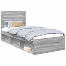 Bed Frame with Headboard Solid