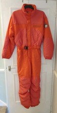 Vintage Invicta Ski Suit Orange 80s W32 L30 UK M Unisex Italy Retro