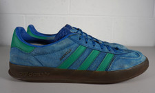 Mens Adidas Gazelle Blue Green Casual Trainers - UK 11