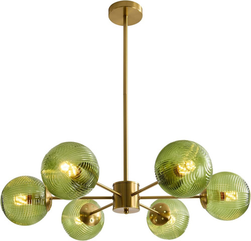 Green glass ball - green,