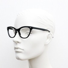 Vintage 90s cat eye glasses. Womens black optical frames. 50s rockabilly. RX NOS