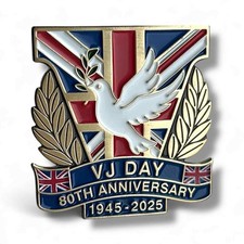 80th Anniversary Of VJ Day Pin Badge - World War 2 Pin WW2
