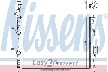 Nissens radiator for nissan - nissens,