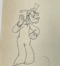Goofy Mickey’s Service Station Production Drawing Walt Disney 1935 Cel Original