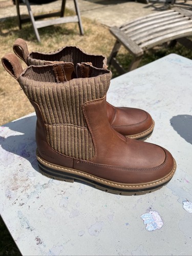 Clark girls brown leather - brown,