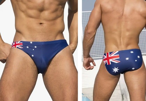 Men aussie flag swim - swim, briefs
