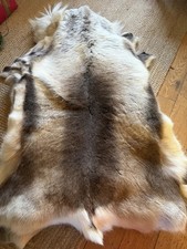 Genuine Reindeer Hide Pelt skin fur Rug or Throw natural 