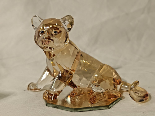 Swarovski crystal golden lion - crystal,