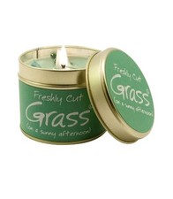 Lily-Flame Freshly Cut Grass Scented Candle. Lidded Candle