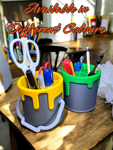 Drippy paint desk and artists - and,