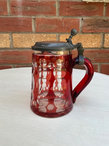 Antique bohemian cut glass - antique,